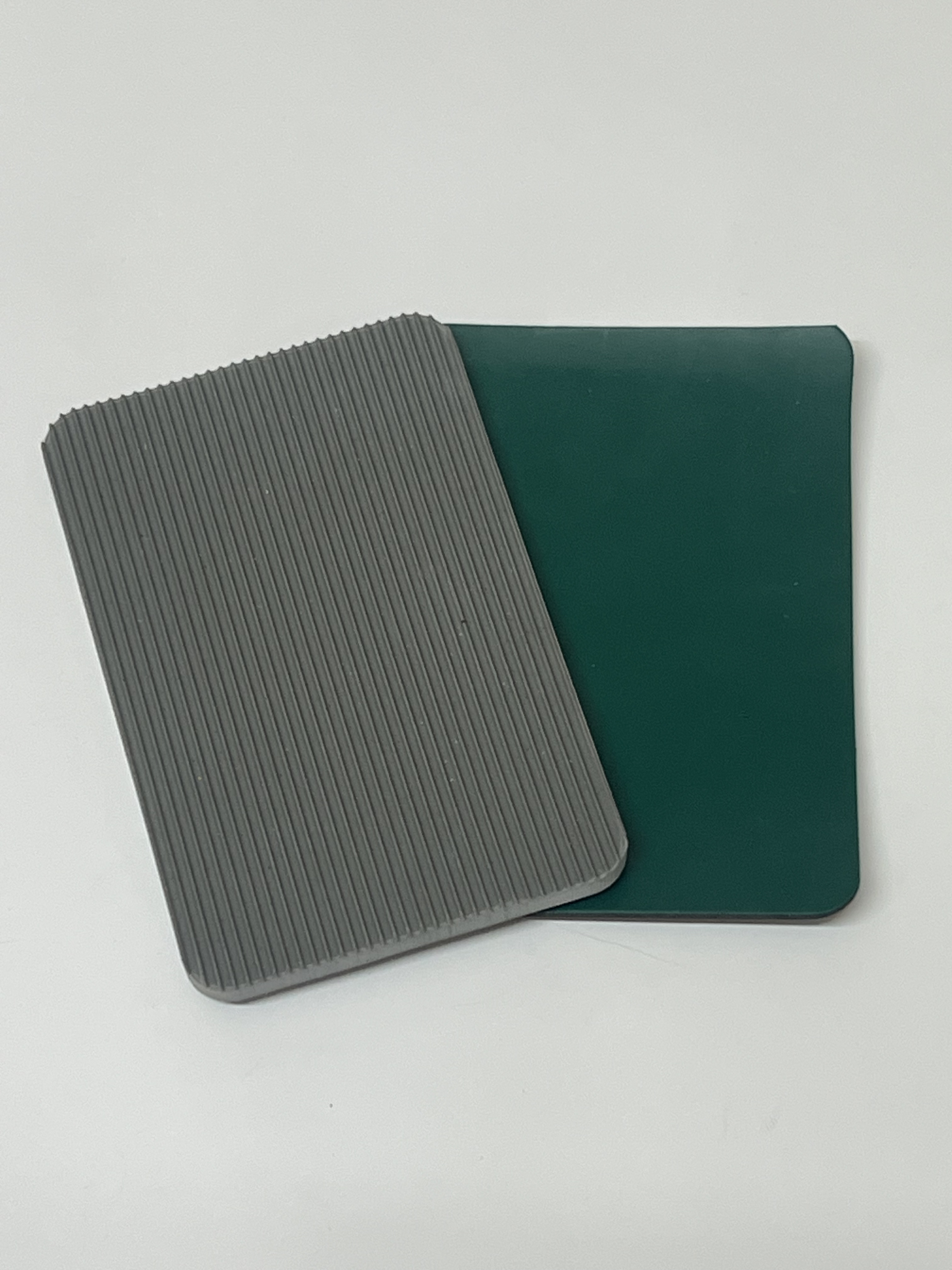 Rubber flooring sheet samples